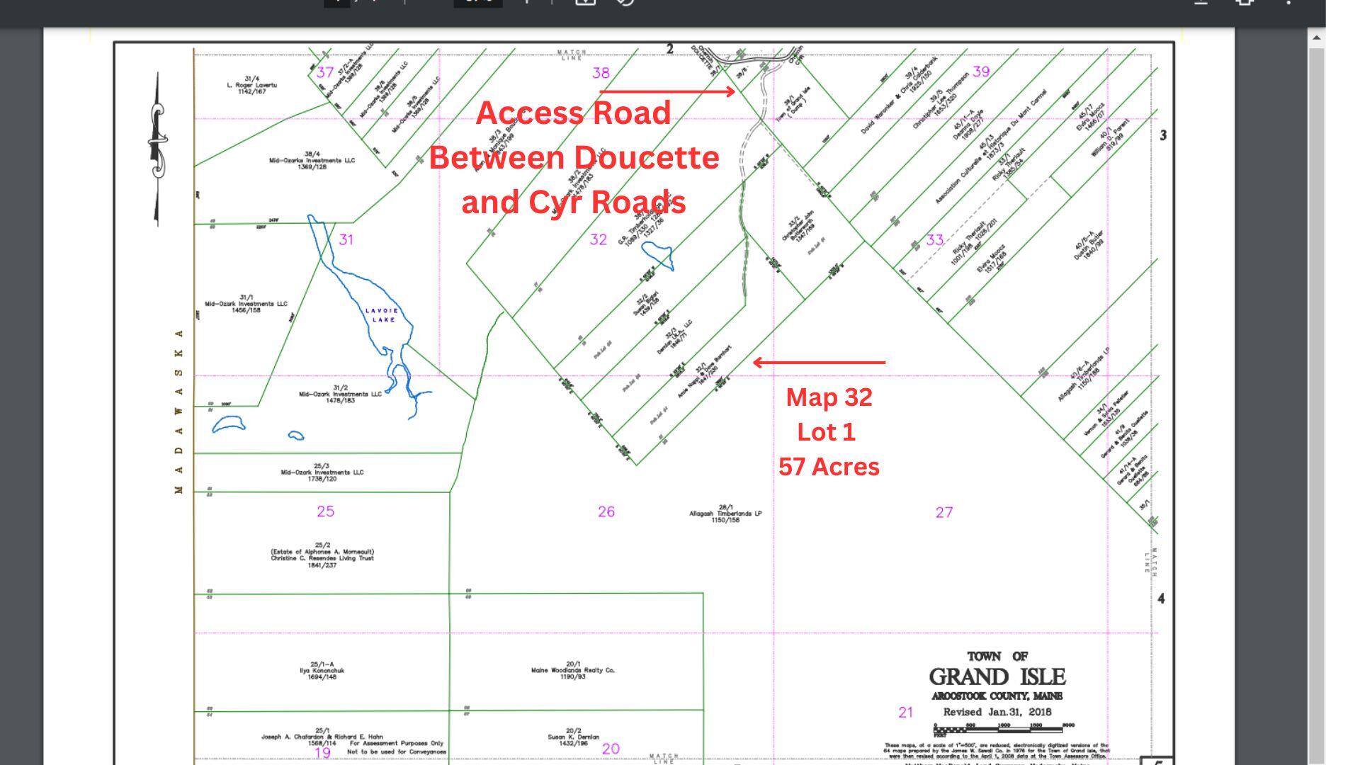 Map32-lot1 Doucette Road Grand Isle, ME 04746 - Photo 2 of 7 Map 32 Lot 1 - 57 Acres near Grand Isle