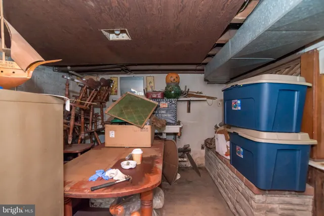 a view of storage and utility room