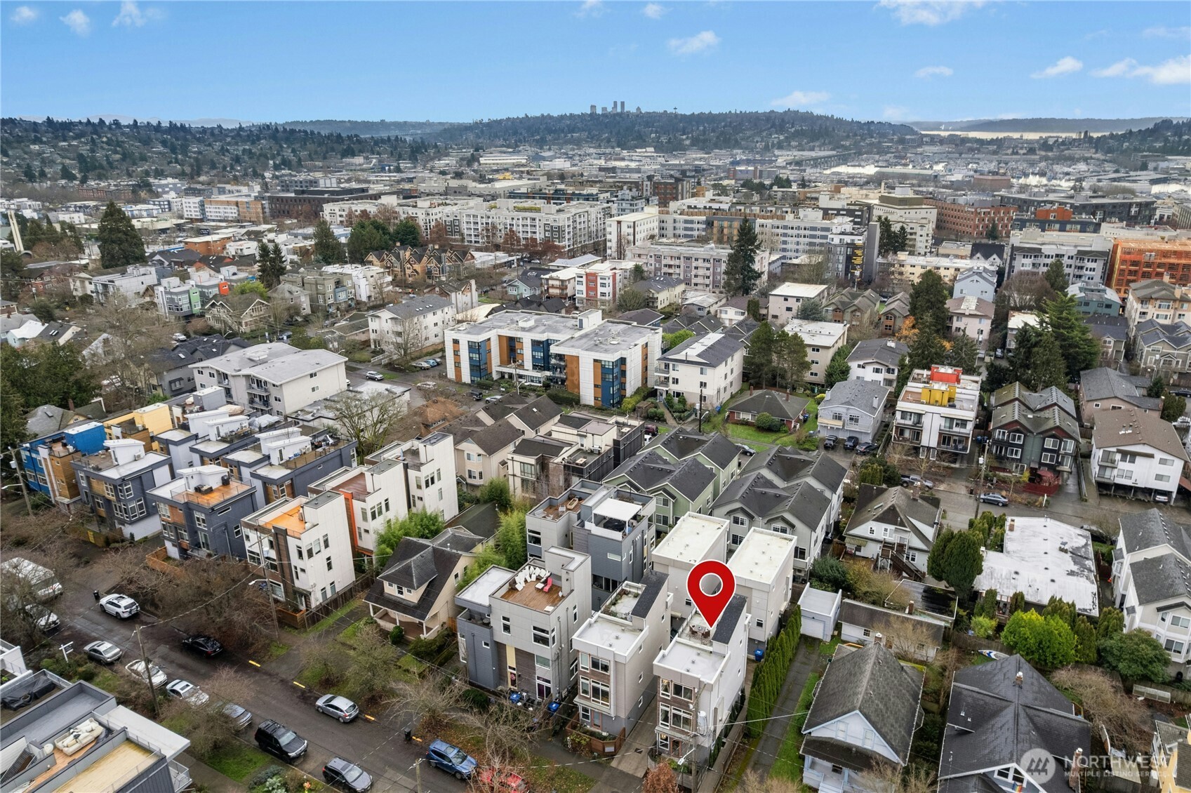 1743 Northwest 60th Street, Unit A Seattle, WA 98107 - Photo 29 of 33 an aerial view of a city