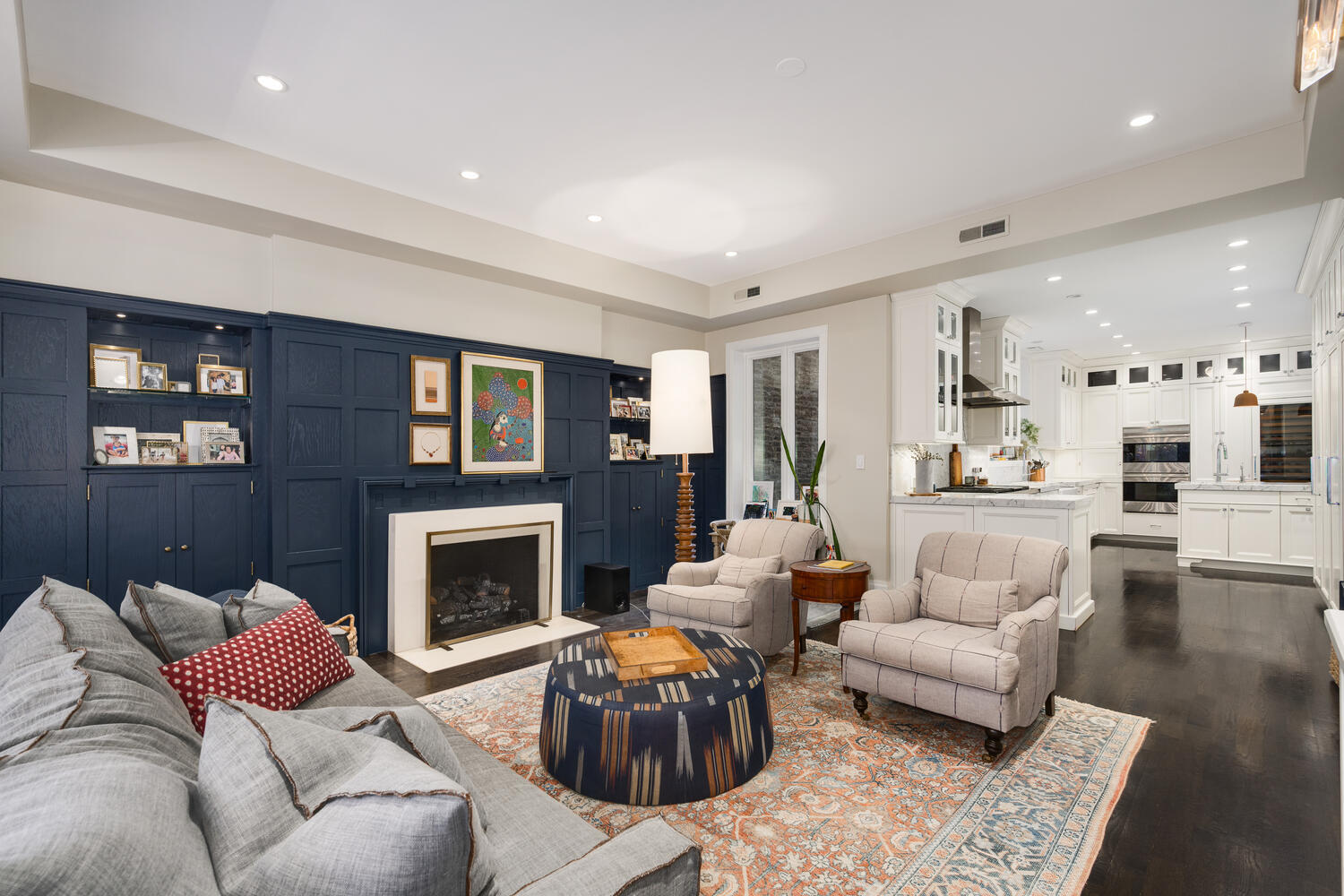 64 East Elm Street, Unit 3 Chicago, IL 60611 - Photo 9 of 30 a living room with furniture and a fireplace