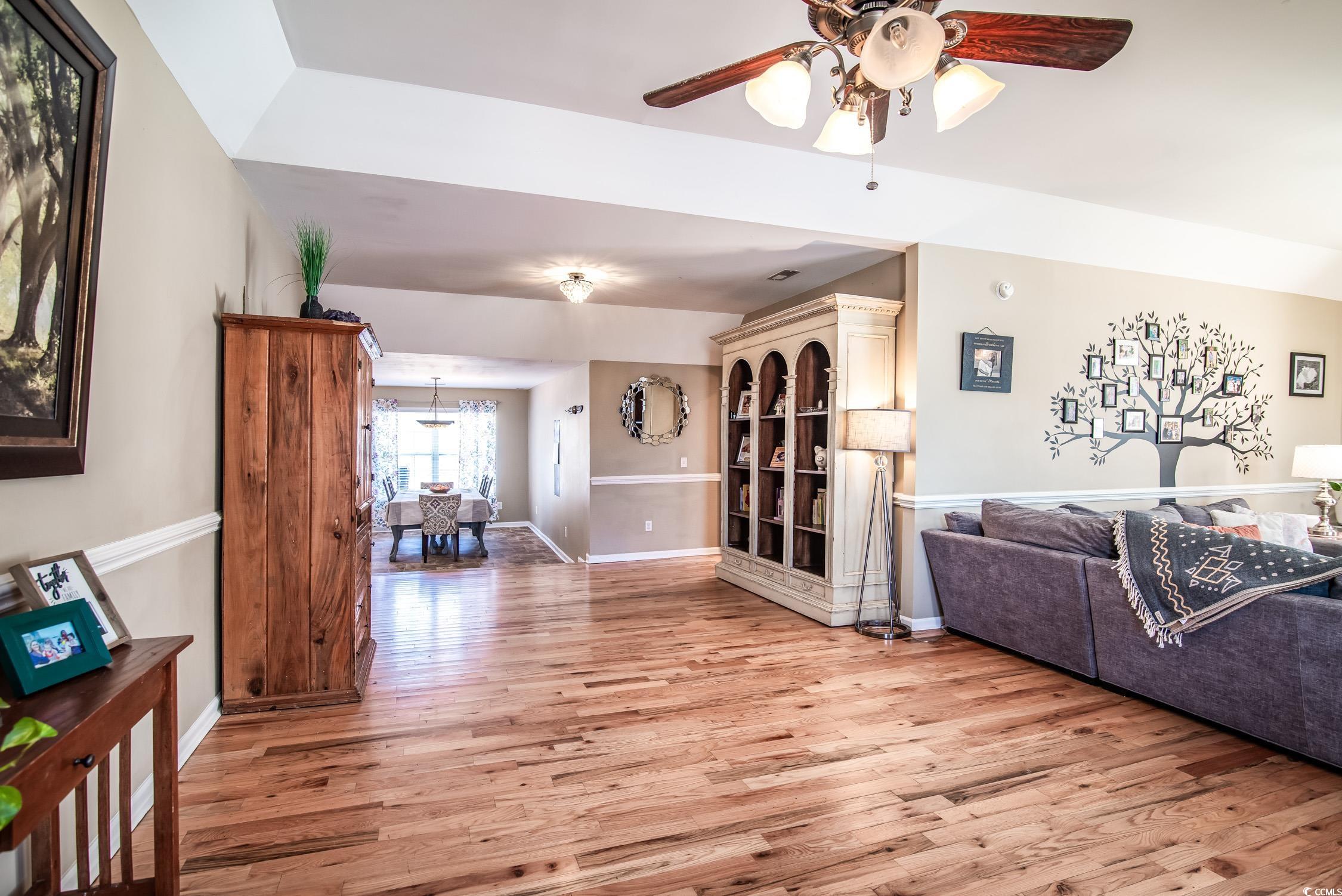 616 County Rd S-22-452 Georgetown, SC 29440 - Photo 10 of 33 Living room featuring ceiling fan, hardwood / wood