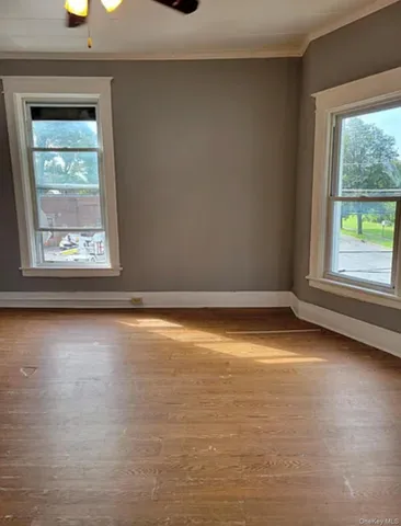 an empty room with a window
