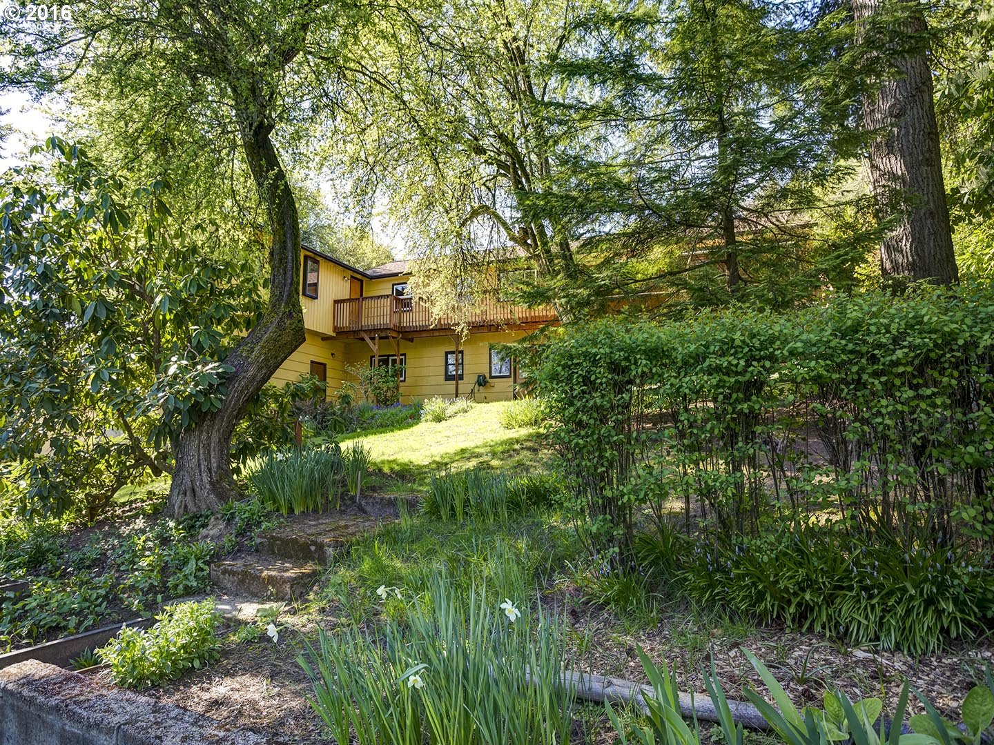 7610 Southwest Miner Way Portland, OR 97225 - Photo 25 of 32 a backyard of a house with lots of green space