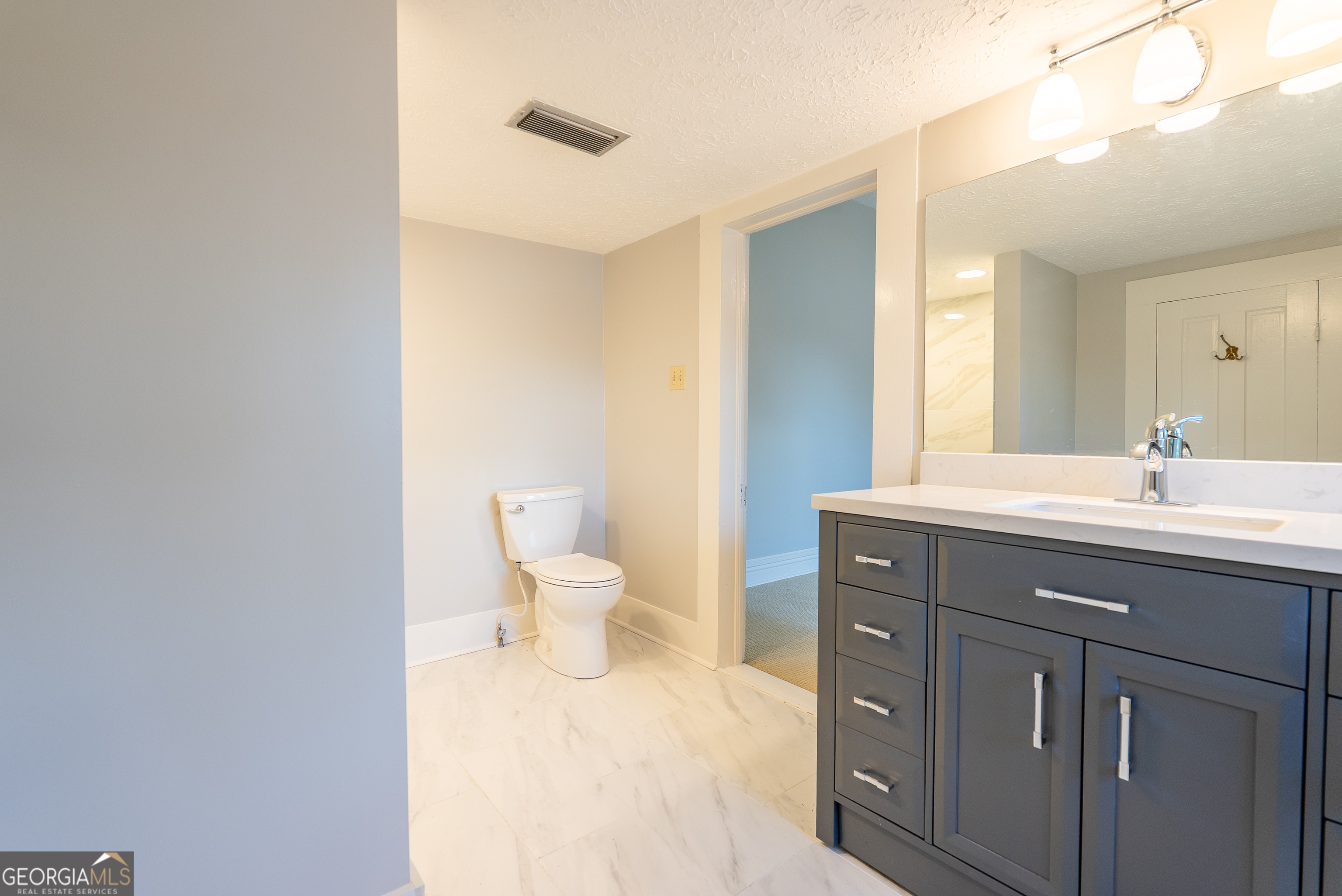 212 Hand Avenue West Pelham, GA 31779 - Photo 25 of 81 a bathroom with a sink vanity and a toilet