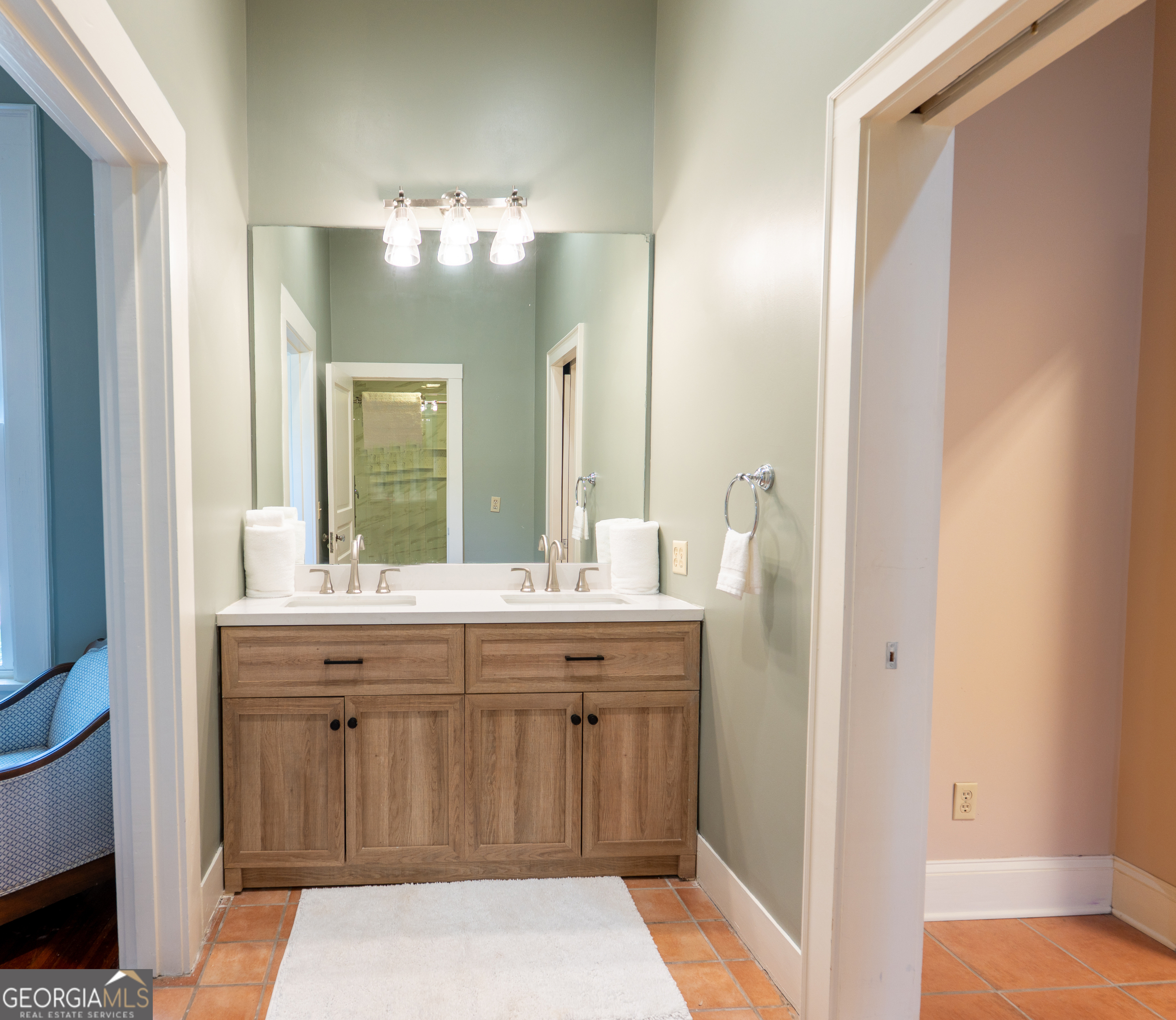 212 Hand Avenue West Pelham, GA 31779 - Photo 44 of 81 a bathroom with a sink and a mirror