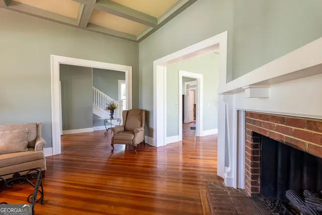 a house with trees in front of it