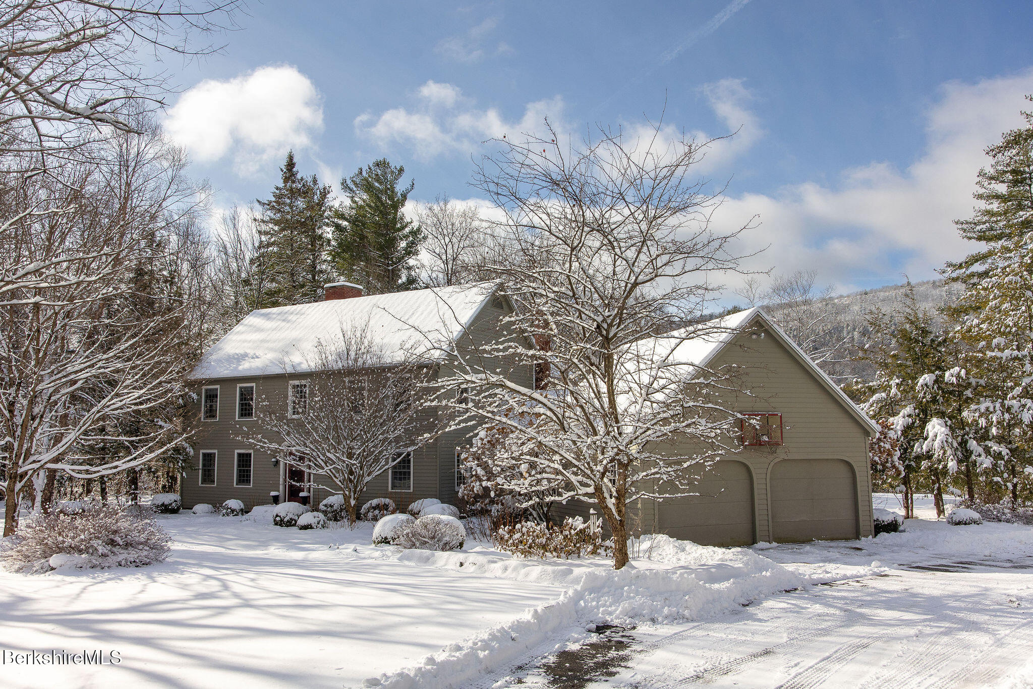 14 Old Tree Farm Road Stockbridge, MA 01266 - Photo 2 of 56 a view of a house with a snow in the yard