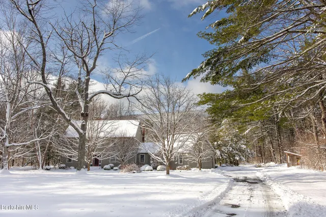 a view of road with covered with snow