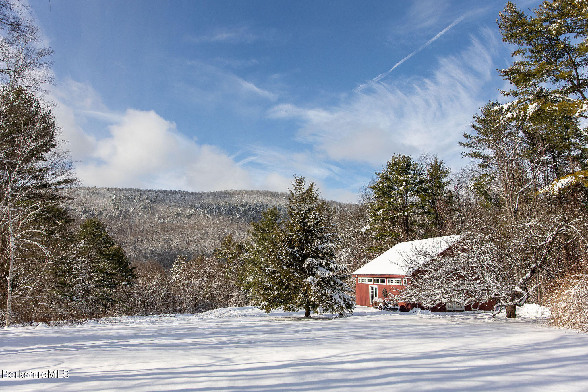 14 Old Tree Farm Road Stockbridge, MA 01266 - Photo 9 of 56 a view of a houses from a yard