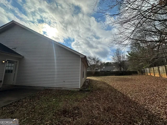 a backyard of a house