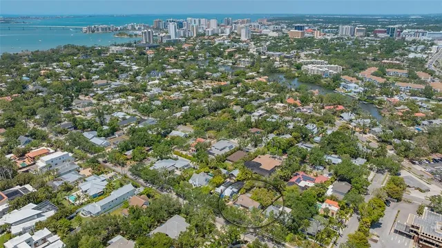 an aerial view of multiple house