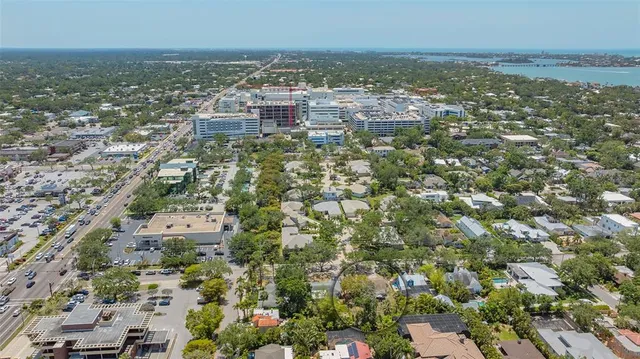 an aerial view of multiple house