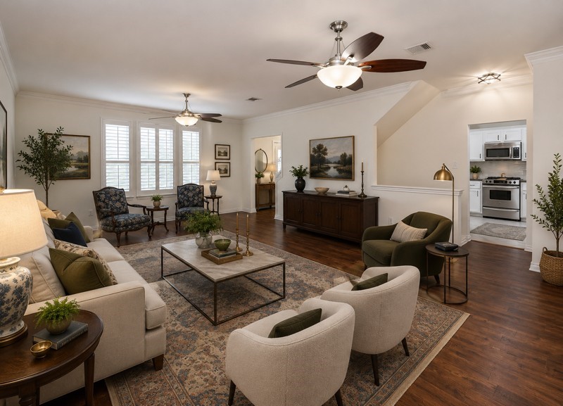 1622 West 25th Street Houston, TX 77008 - Photo 11 of 28 Living Room Virtually Staged