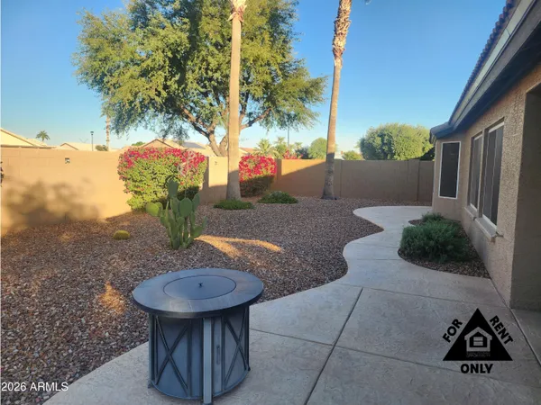 a view of a backyard with plants