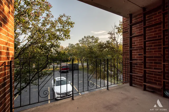a view of a pathway of a building