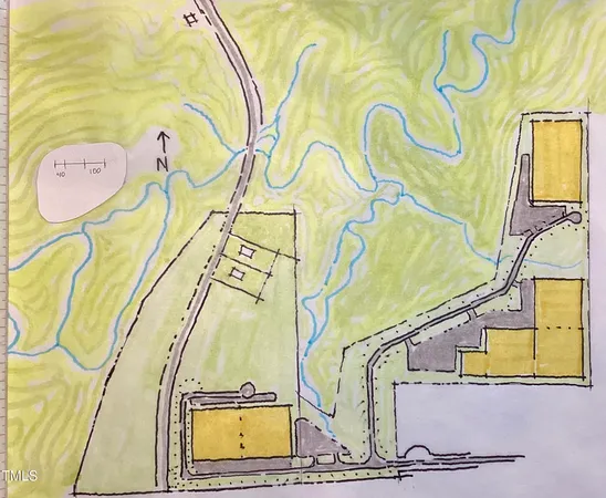 a bathroom with a sink and mirror with painted walls