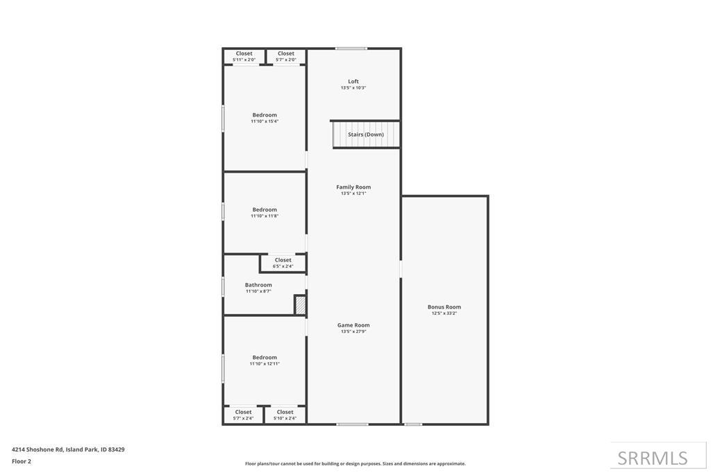 4214 Shoshone Road Island Park, ID 83429 - Photo 42 of 42 Upper Level Floor Plan