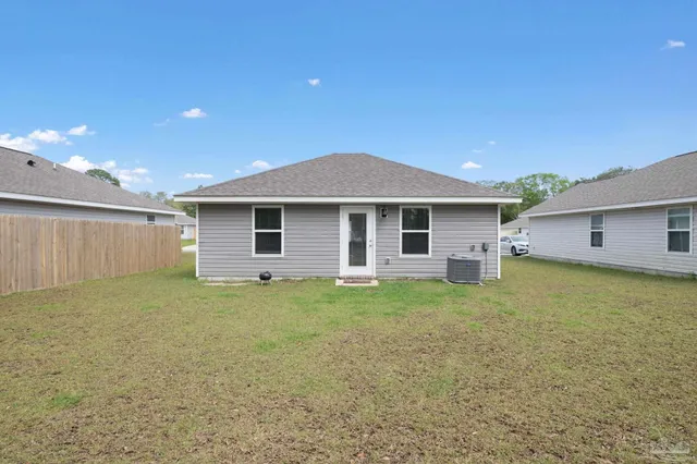 a backyard of a house