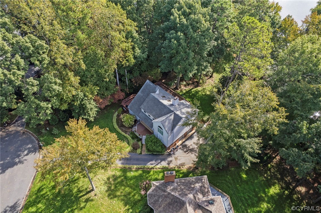 13703 Beechwood Point Road Midlothian, VA 23112 - Photo 46 of 50 an aerial view of a house with a yard