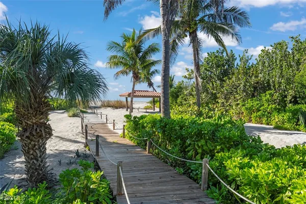 a view of beach and ocean