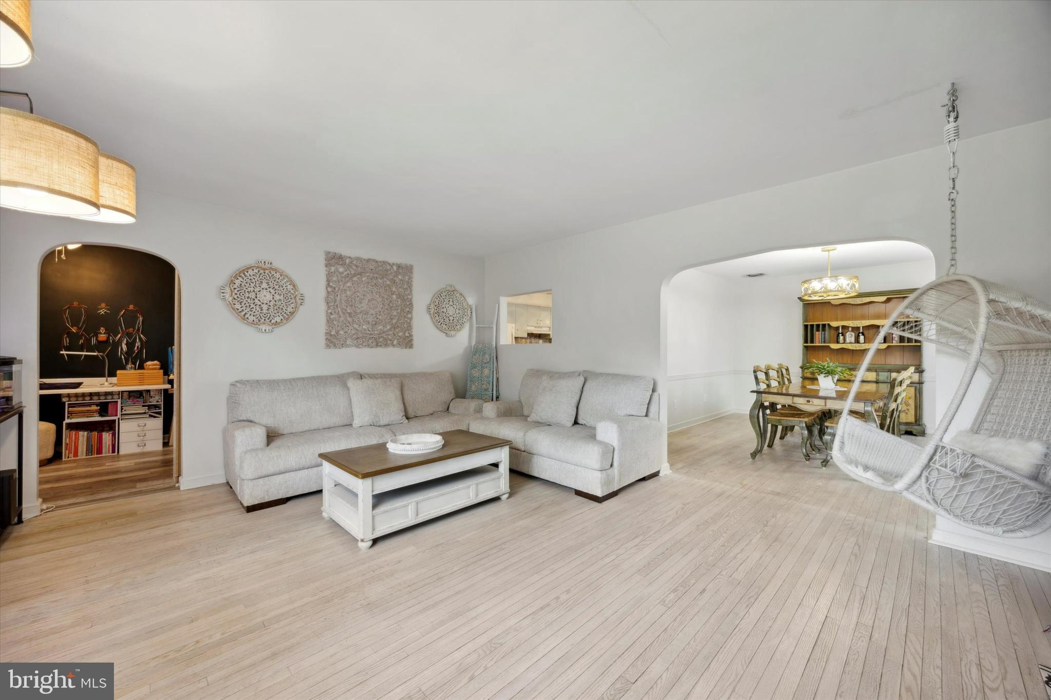 110 North State Road Springfield, PA 19064 - Photo 2 of 25 Open, airy living room to dining room