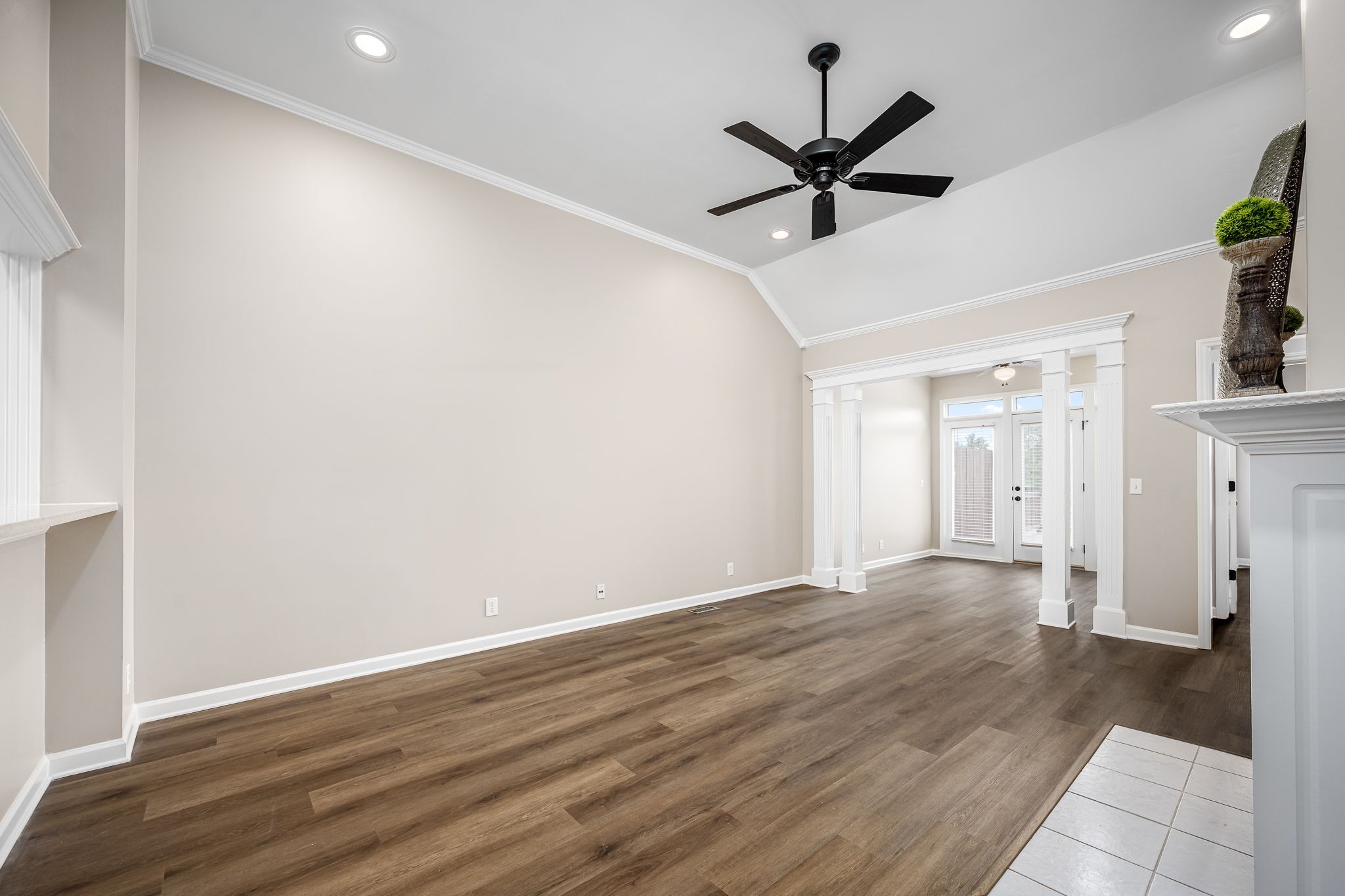 339 Calumet Trace Murfreesboro, TN 37127 - Photo 7 of 24 a view of a livingroom with a ceiling fan and wooden floor