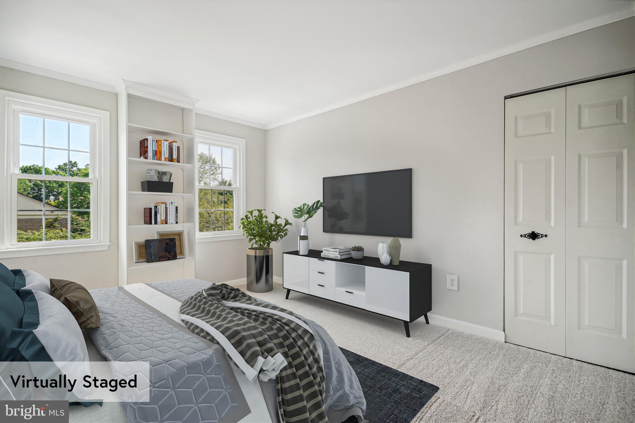 5809 Tudor Lane Rockville, MD 20852 - Photo 17 of 42 2nd Bdrm - built-in shelves, 3 closets