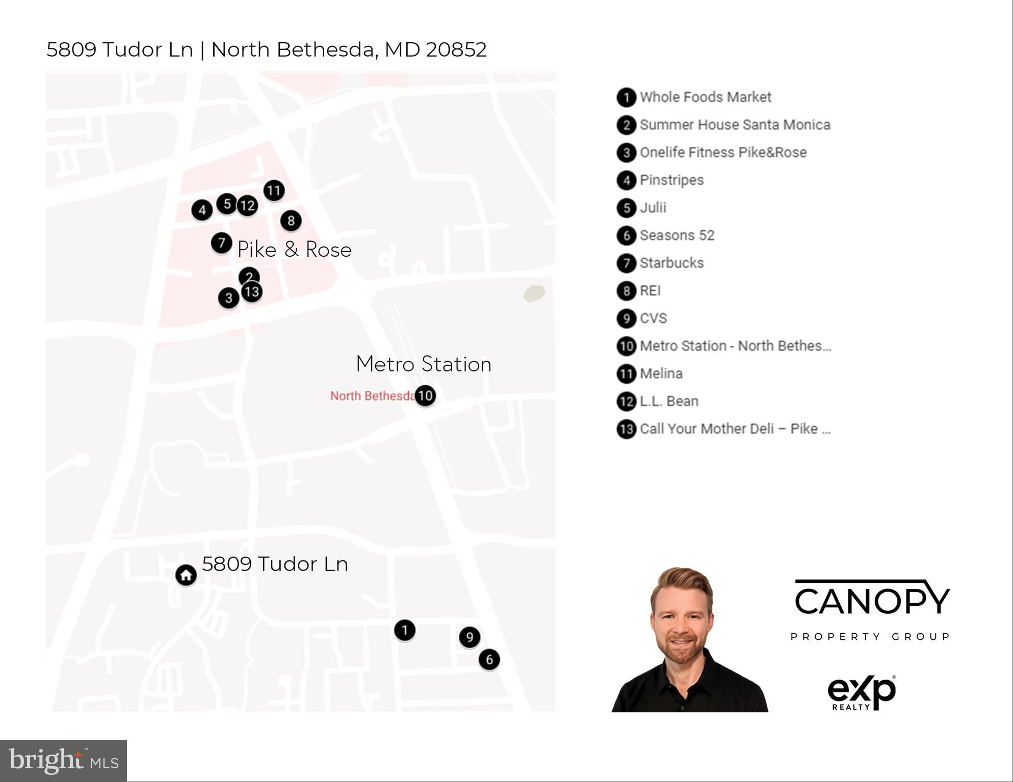 5809 Tudor Lane Rockville, MD 20852 - Photo 39 of 42 Nearby Restaurants, Shops, Metro, etc