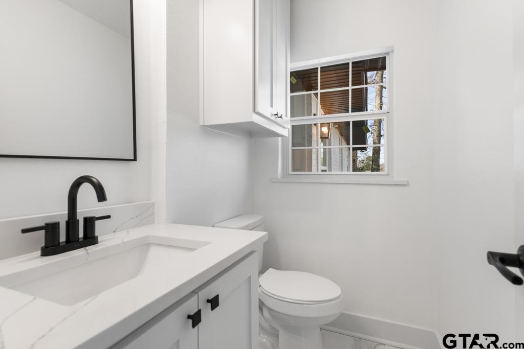 1608 Austin Drive Tyler, TX 75701 - Photo 25 of 36 a bathroom with a sink and a toilet