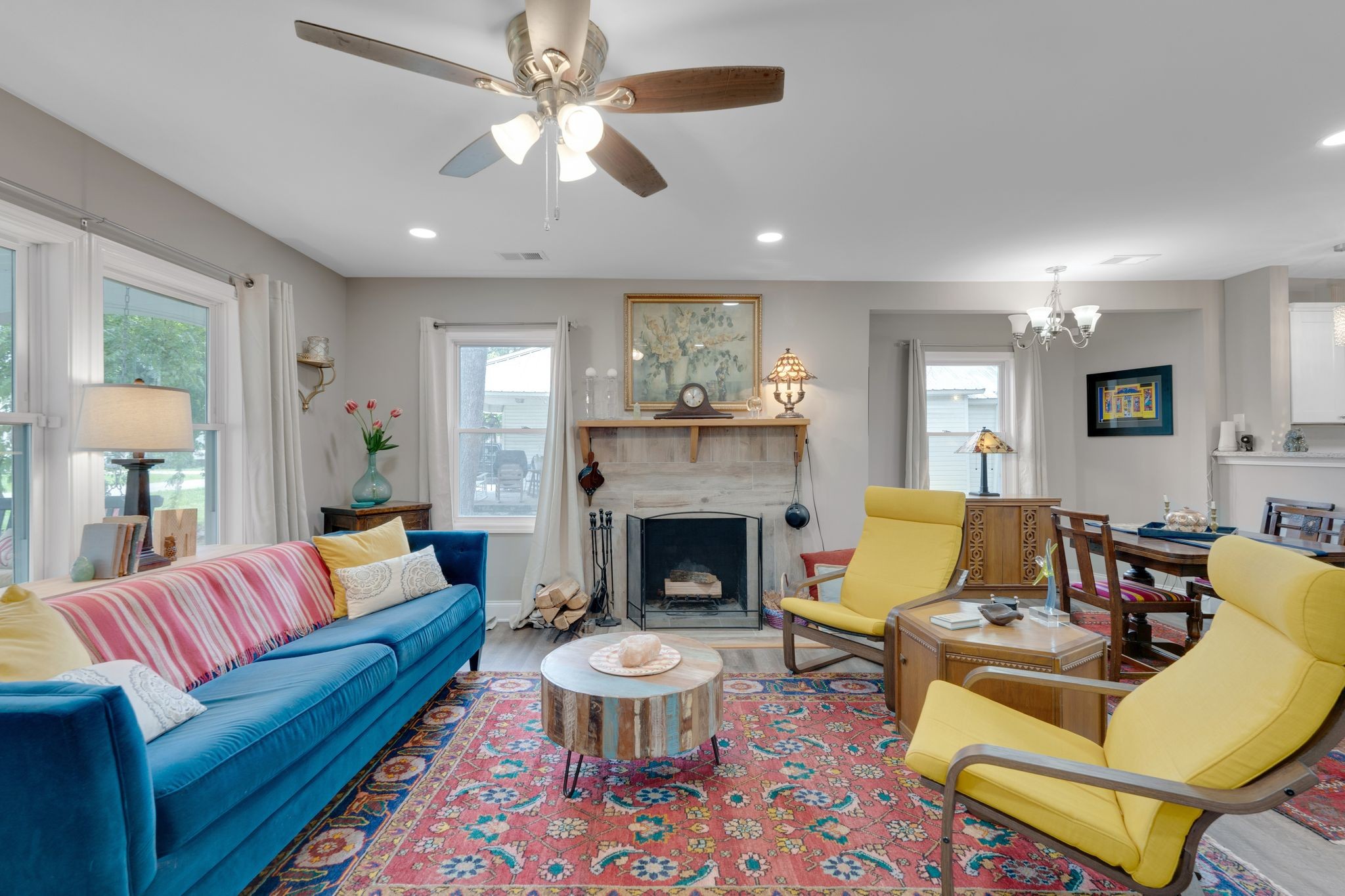 610 Polk Street Manchester, TN 37355 - Photo 6 of 30 a living room with furniture and a fireplace