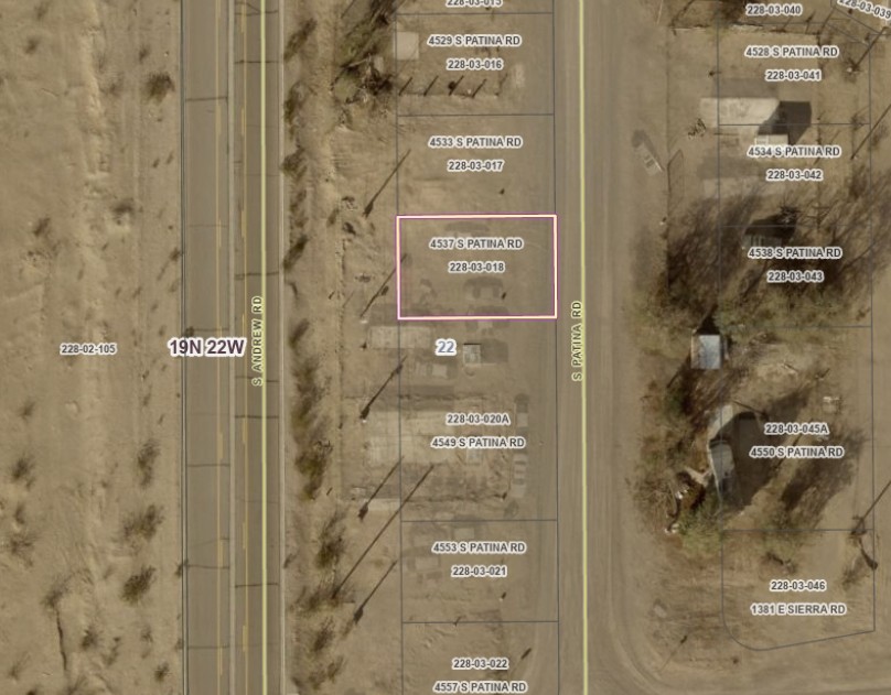 4537 Patina Road Fort Mohave, AZ 86426 - Photo 5 of 12 Aerial view of Lot 5