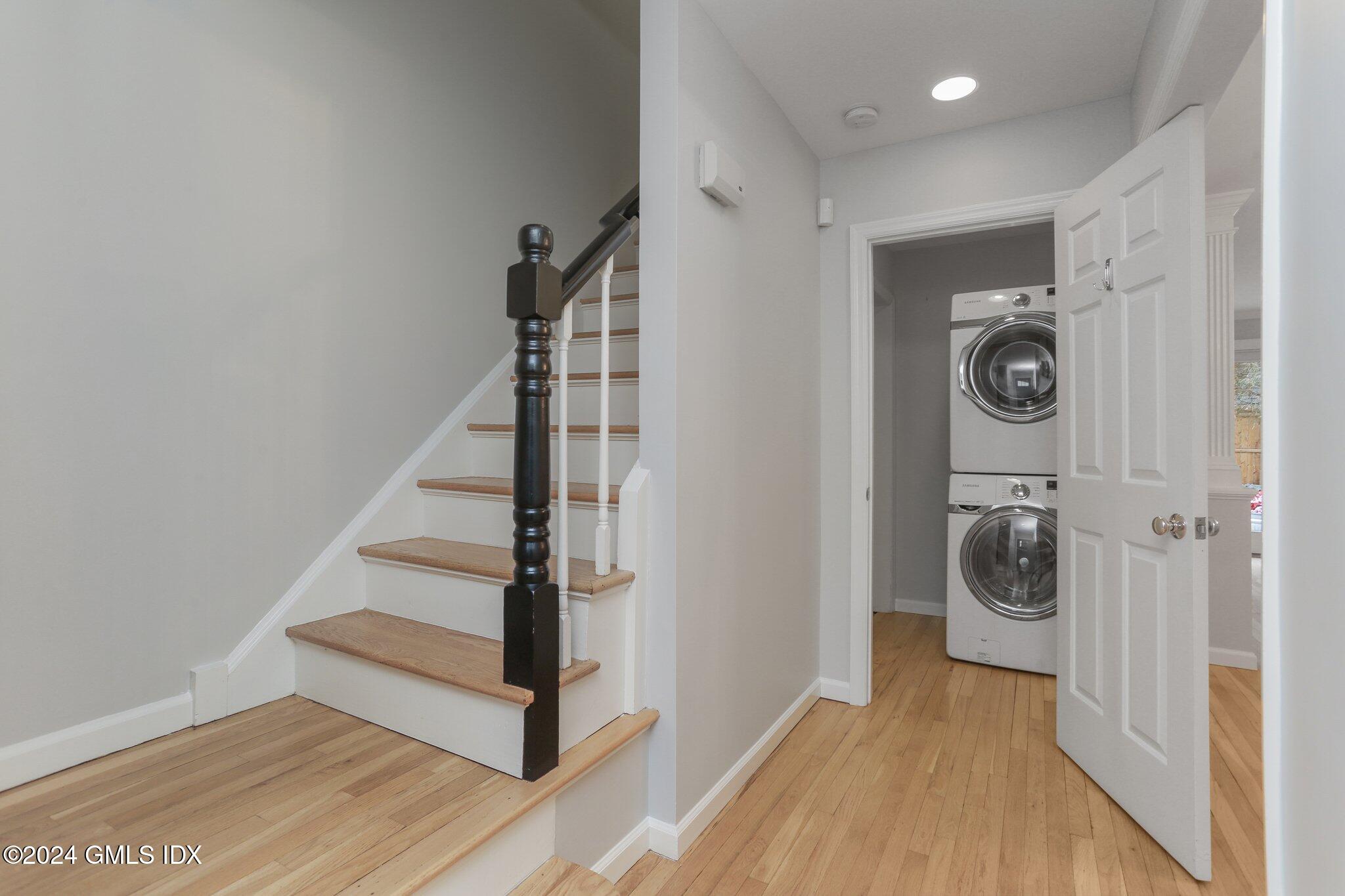 53 Bible Street, Unit 4 Cos Cob, CT 06807 - Photo 14 of 28 a view of entryway and hall with wooden floor