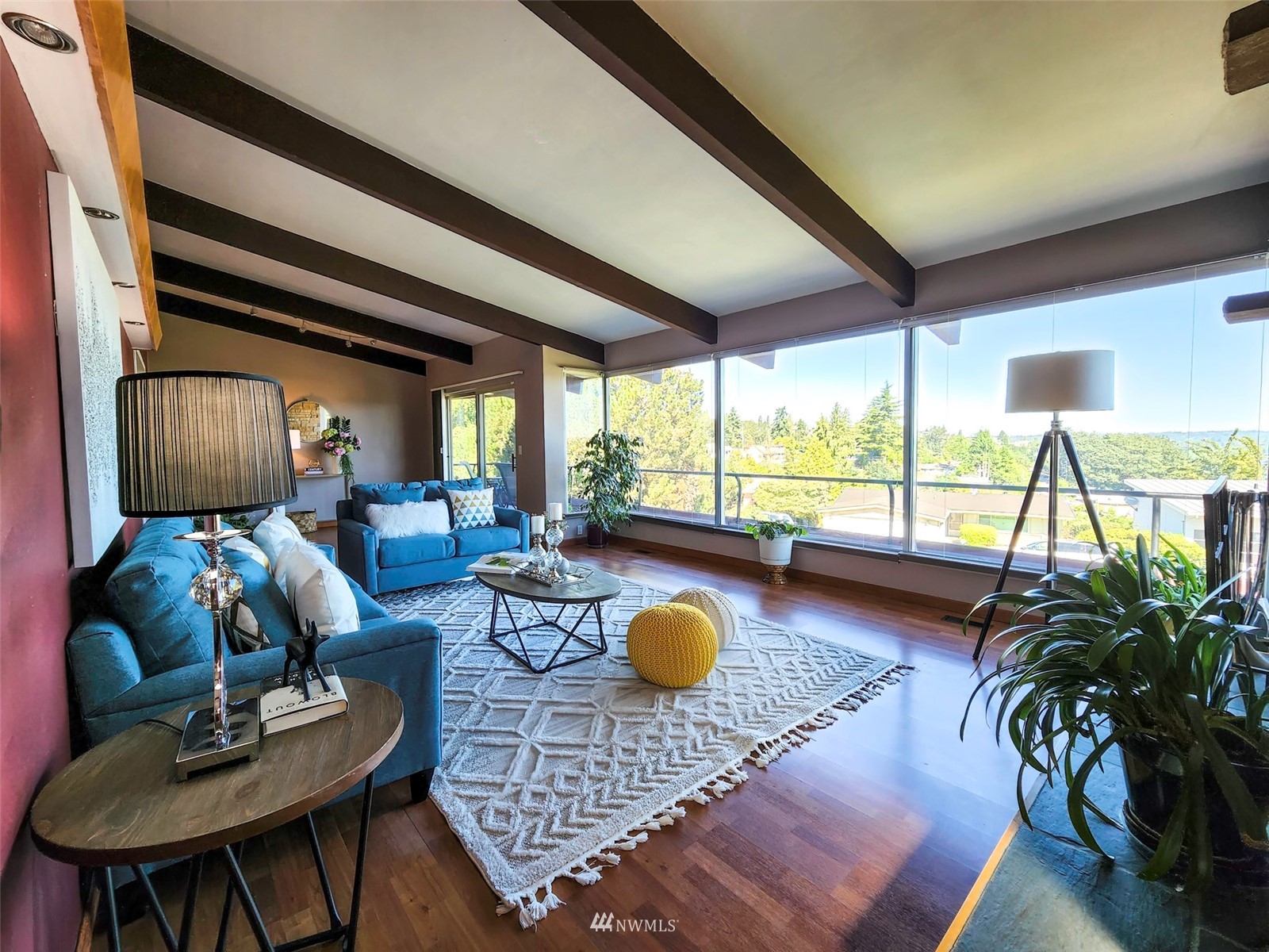 7133 South Sunnycrest Road Seattle, WA 98178 - Photo 7 of 39 a living room with furniture floor to ceiling window and wooden floor