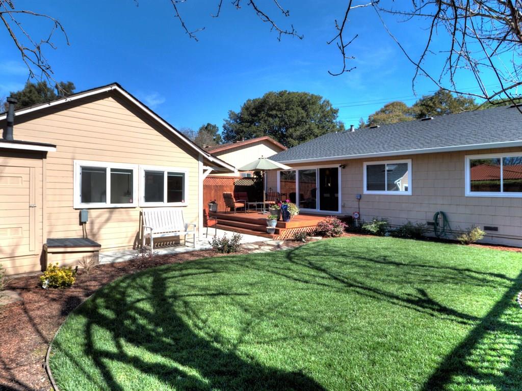 659 Marsh Road Menlo Park, CA 94025 - Photo 14 of 16 a front view of house with yard and outdoor seating