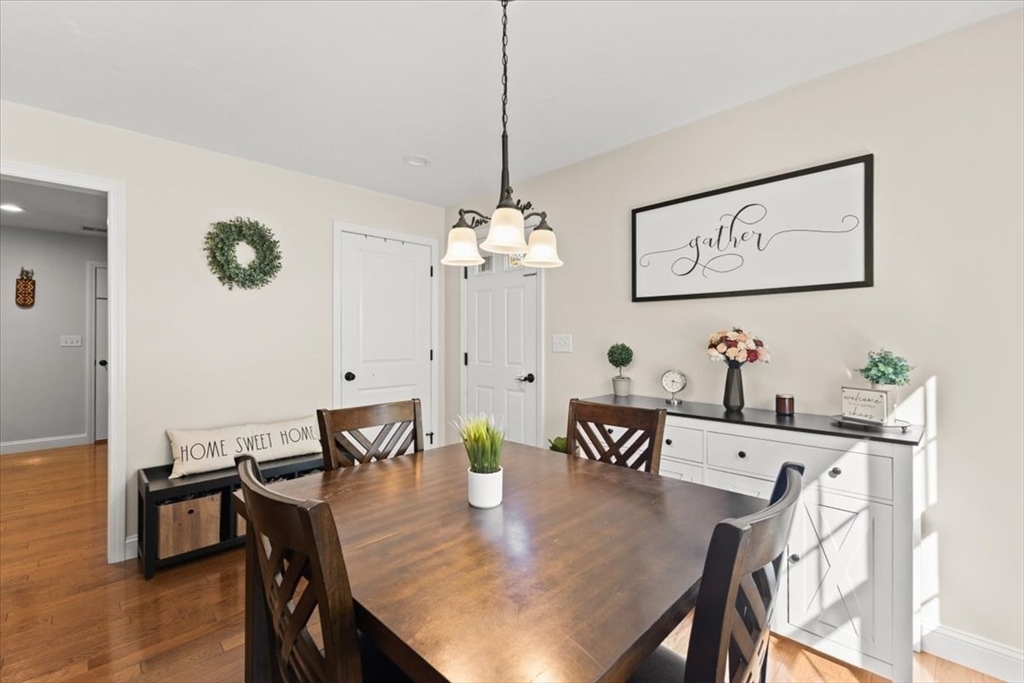 25 Upton Street Hanson, MA 02341 - Photo 6 of 30 a view of a dining room with furniture and wooden floor