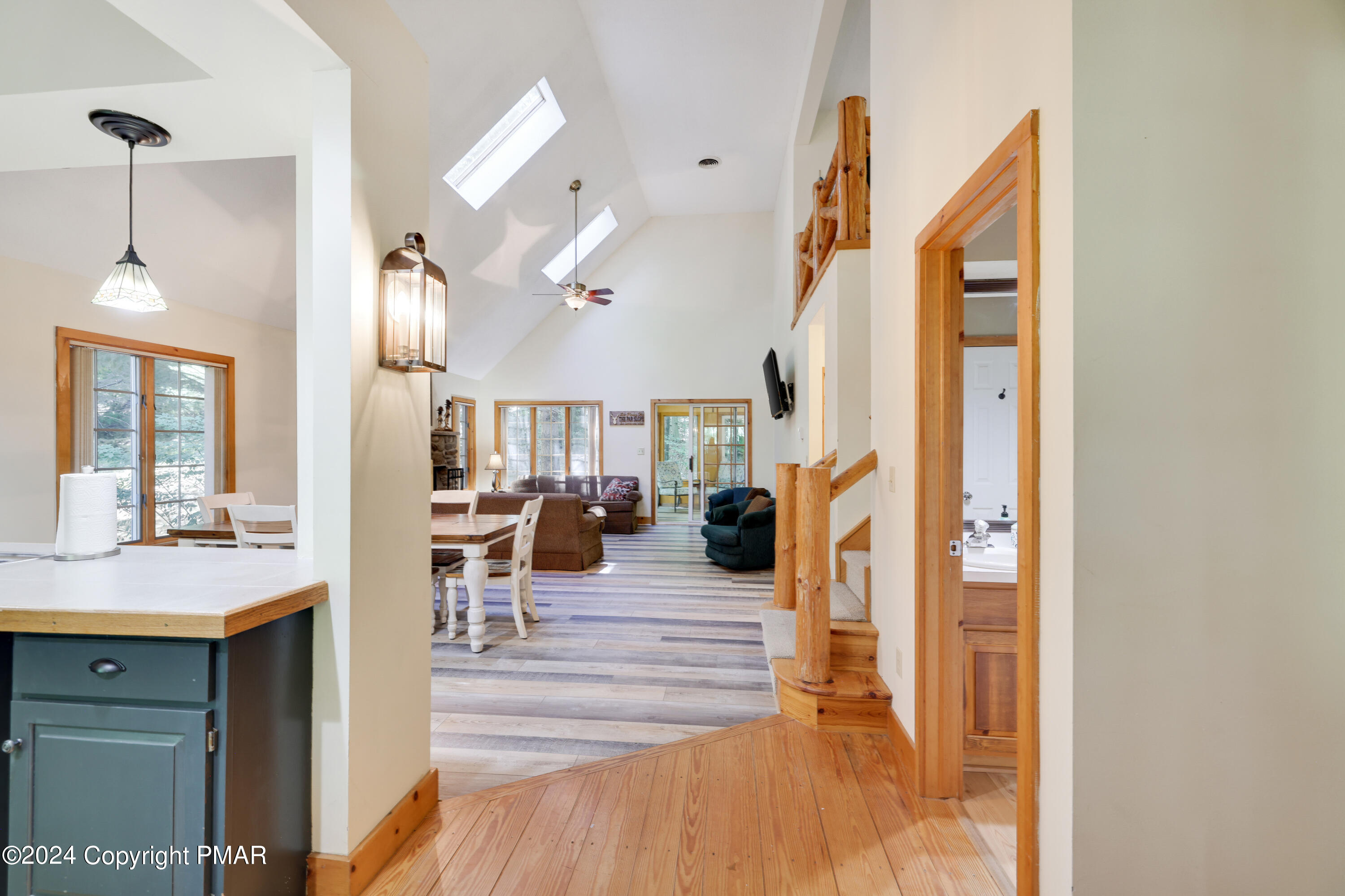 84 Short Hill Rd Lake Lake Harmony, PA 18624 - Photo 11 of 38 a view of living room and kitchen with furniture