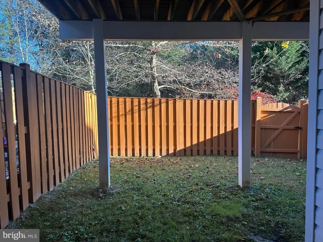 a view of a backyard with garden