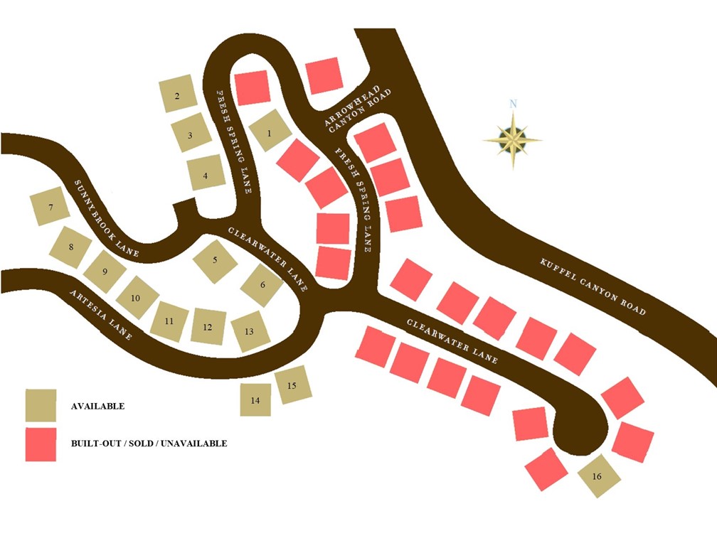 Arrowhead Canyon Estates 16 Lot Bulk Sale