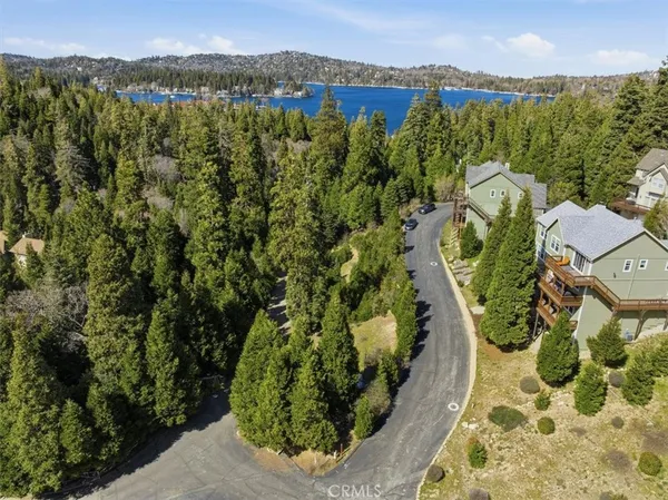a view of lake with green space