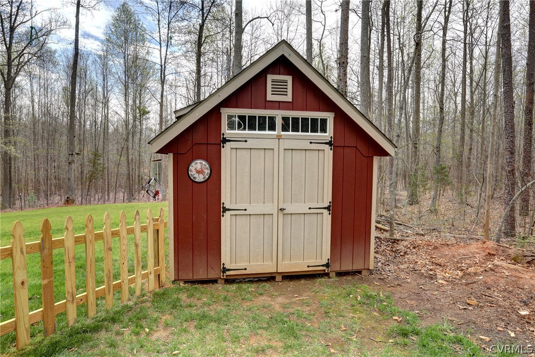 4947 Shannon Road Kents Store, VA 23084 - Photo 24 of 24 a view of a small house with a wooden fence