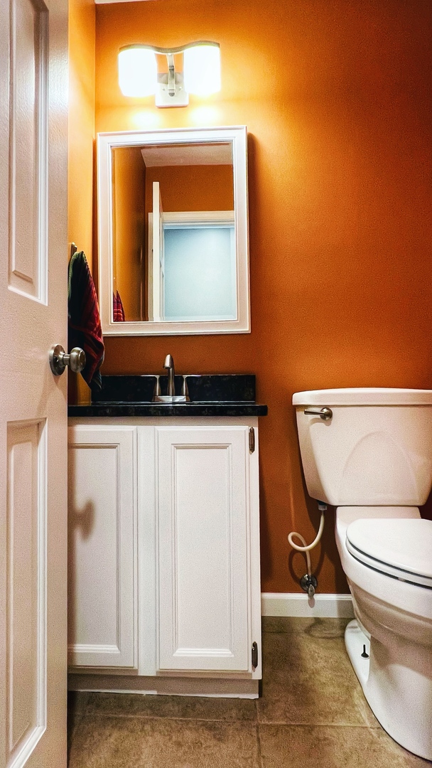 4 Downing Circle Bloomington, IL 61704 - Photo 54 of 69 a bathroom with a toilet a sink and mirror