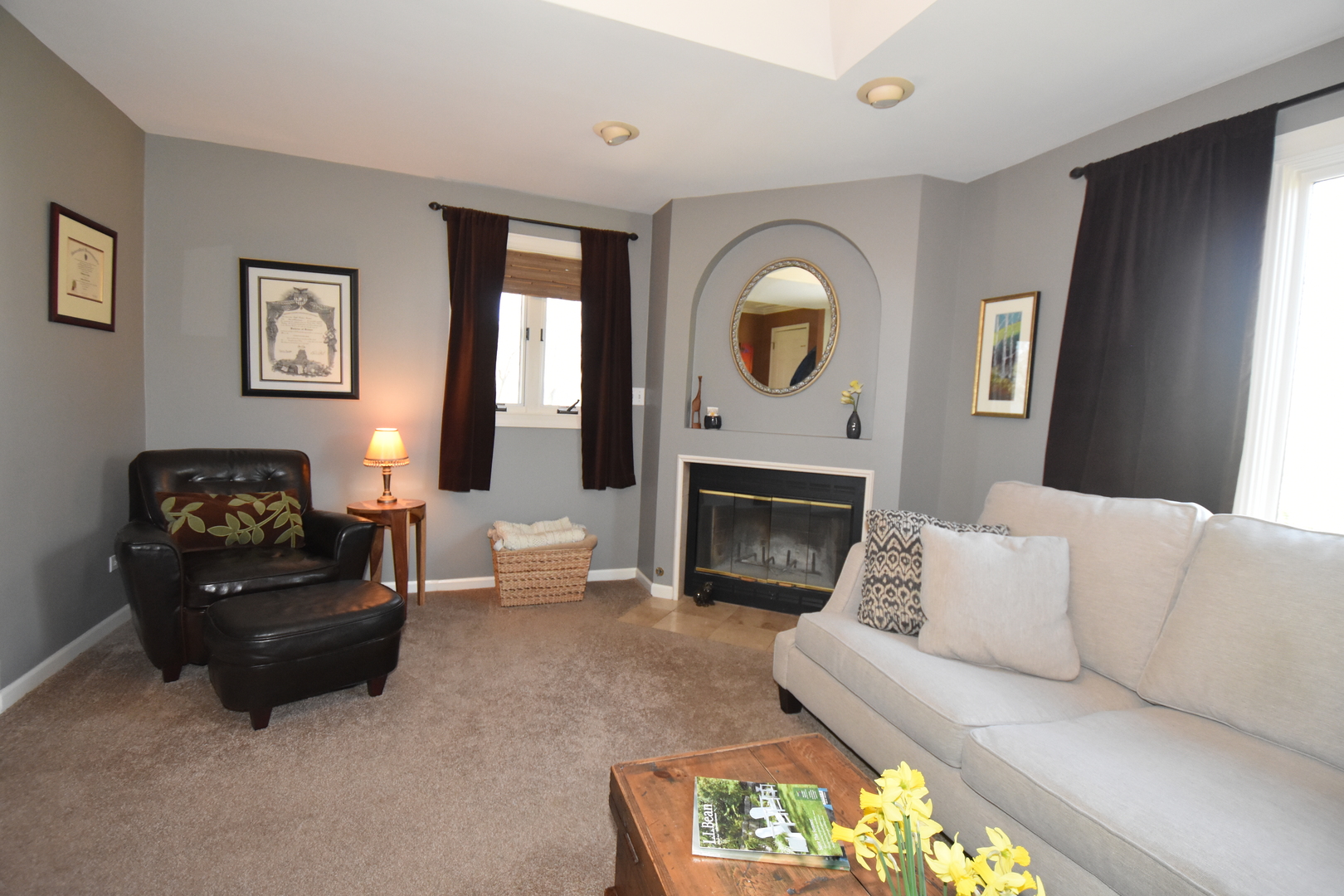 N742 Pleasant Hill Road Wheaton, IL 60187 - Photo 17 of 28 a living room with furniture and a fireplace