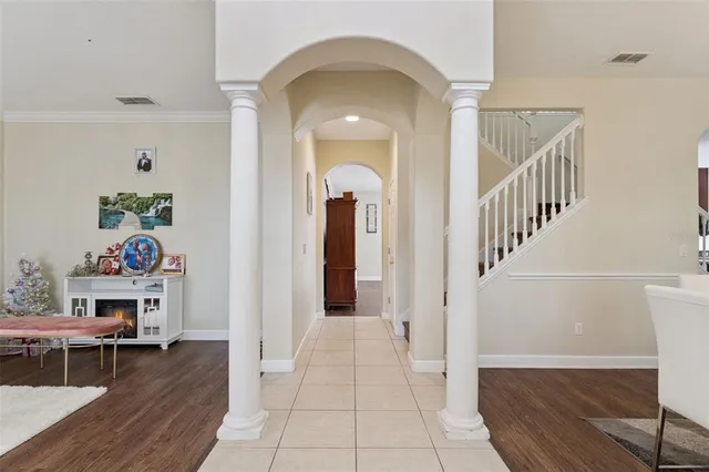a view of livingroom with furniture and wooden floor