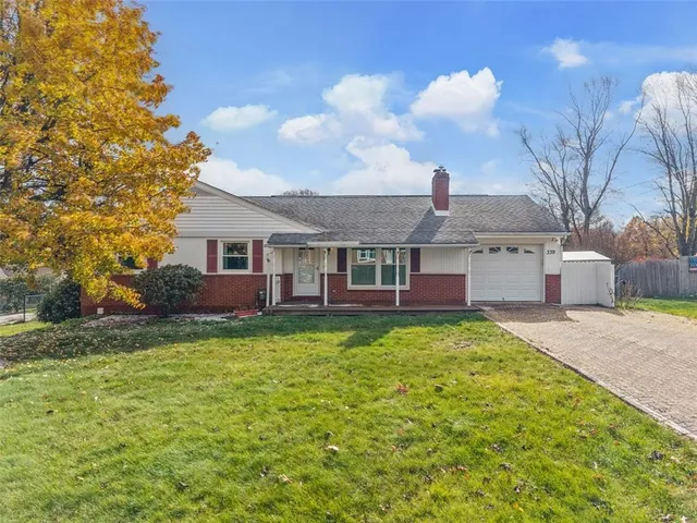 a house view with a garden space