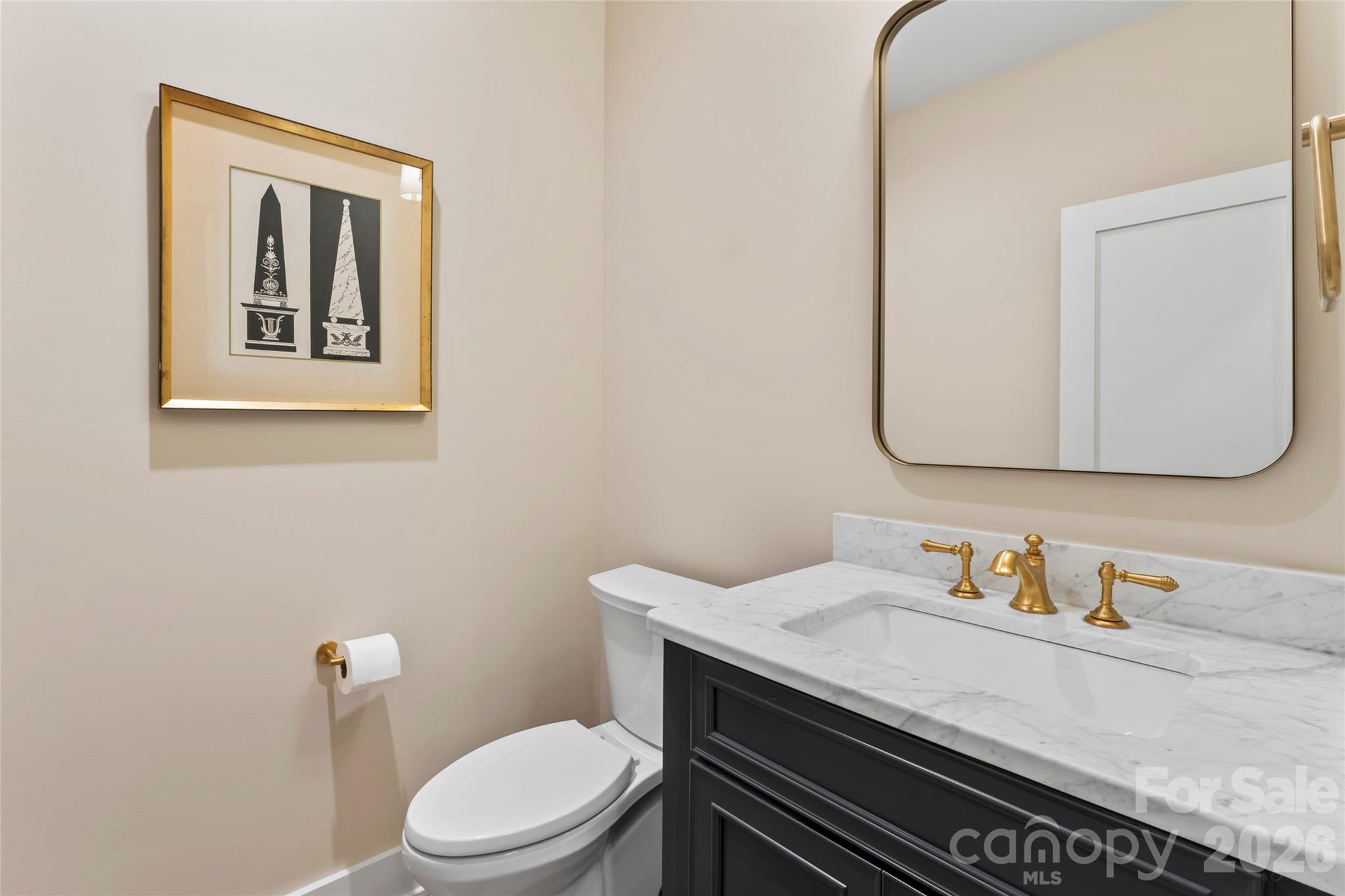 2866 Backwoods Trail Denver, NC 28037 - Photo 17 of 44 a bathroom with a granite countertop toilet sink and mirror