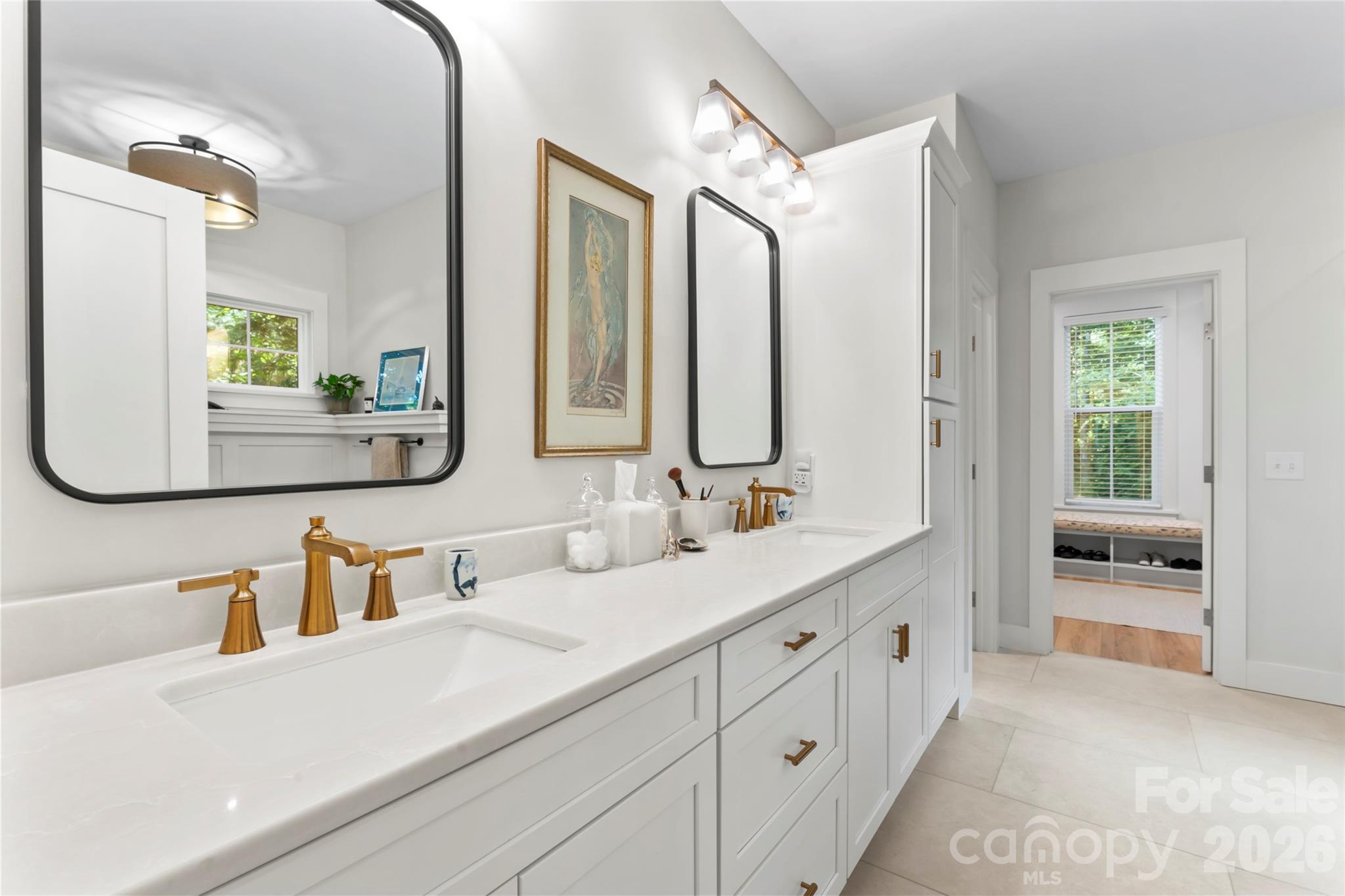 2866 Backwoods Trail Denver, NC 28037 - Photo 20 of 44 a bathroom with double vanity and a mirror