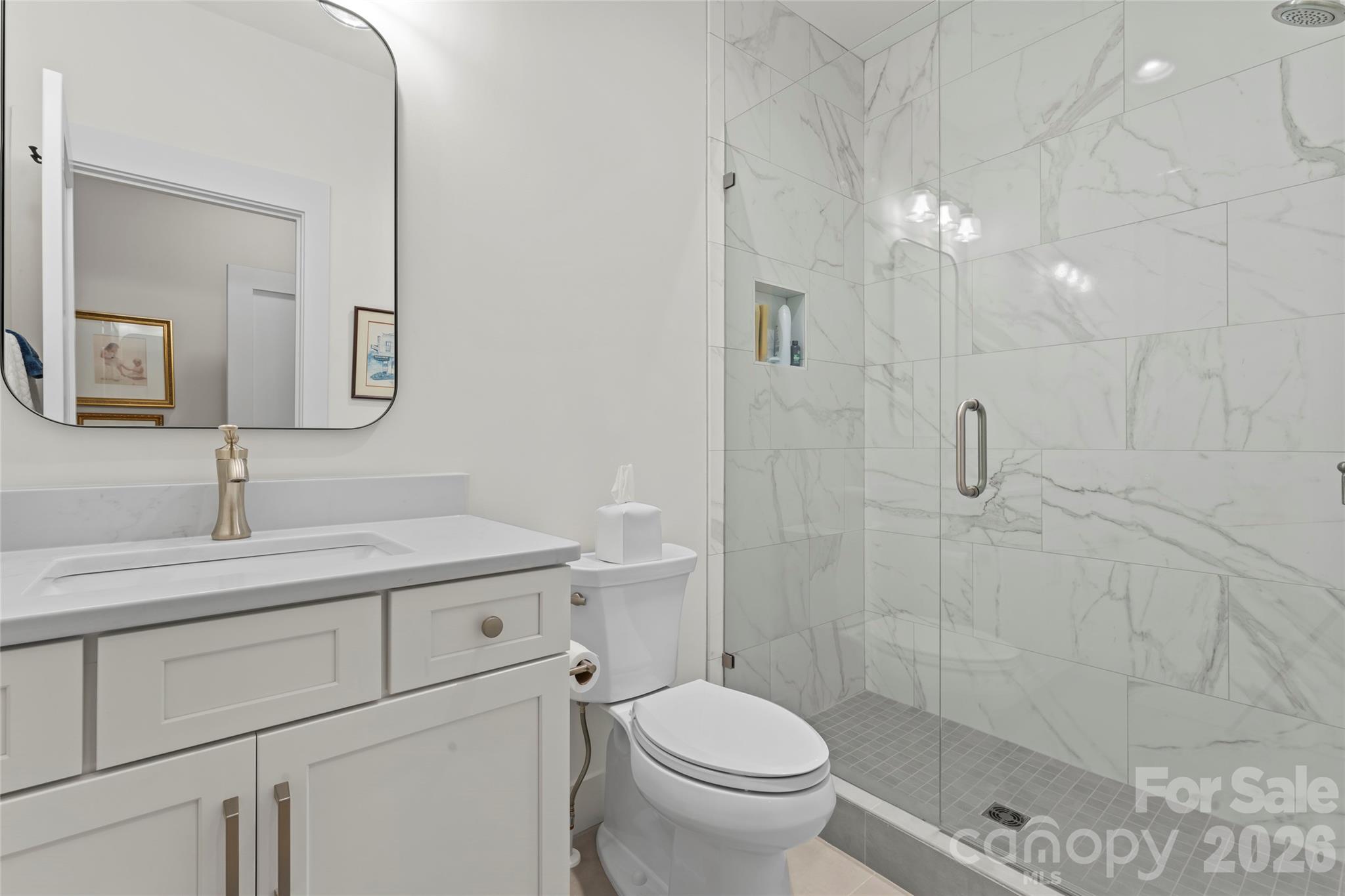 2866 Backwoods Trail Denver, NC 28037 - Photo 28 of 42 a bathroom with a sink a toilet and shower