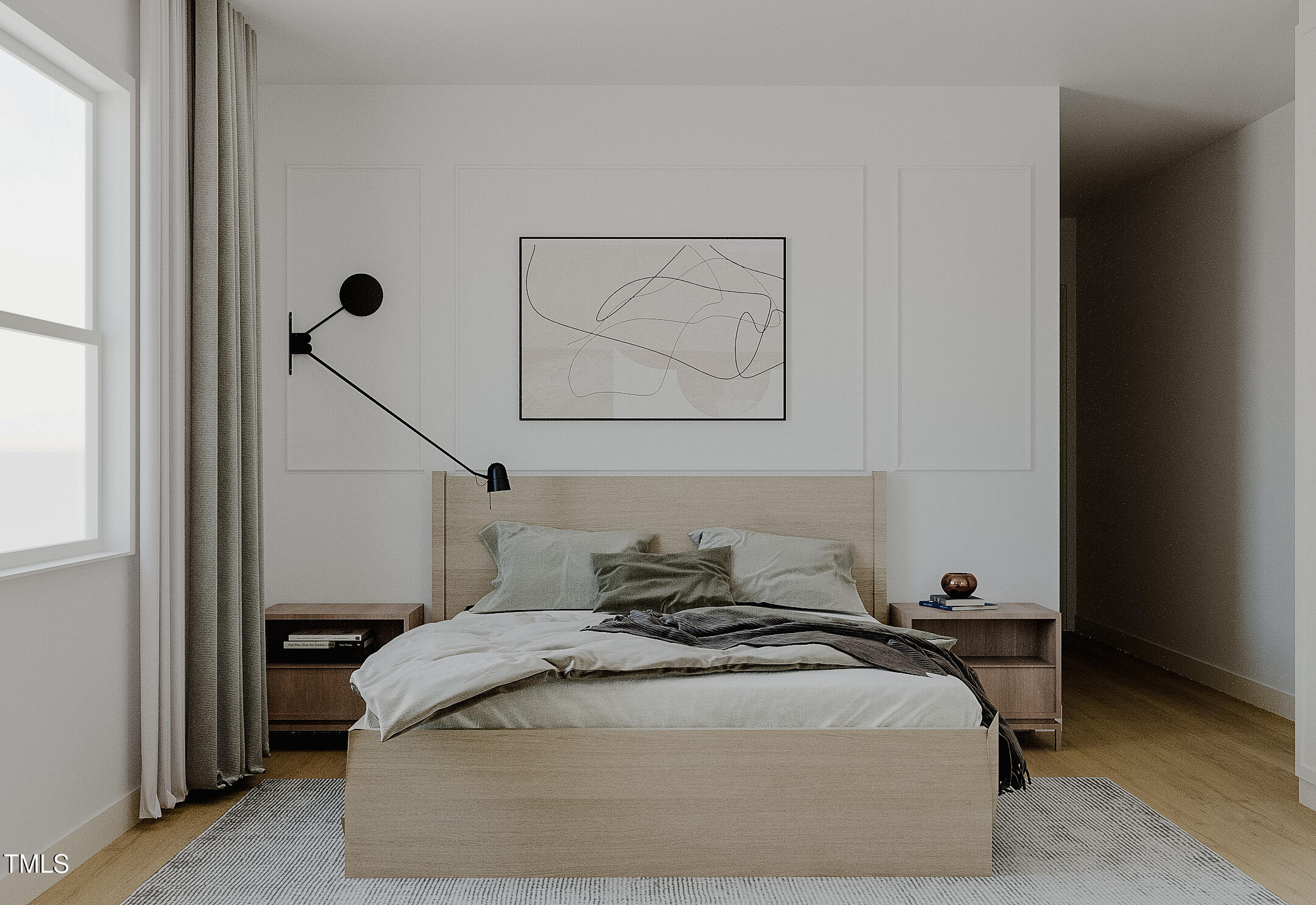 6925 Valley Lake Drive Raleigh, NC 27612 - Photo 25 of 50 a bedroom with a bed and a window