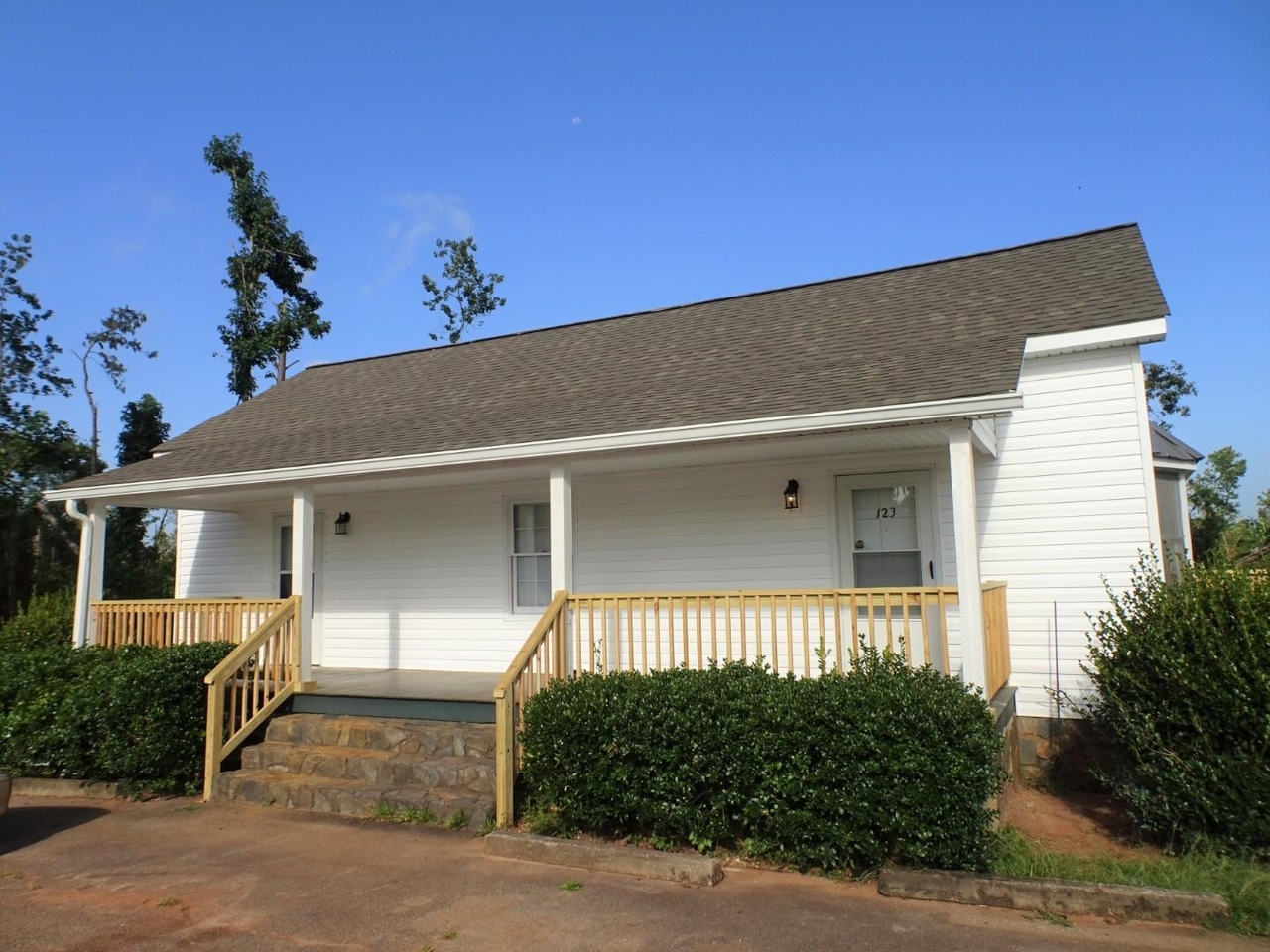 a house view with a outdoor space