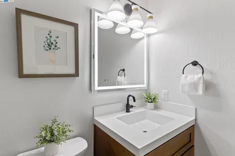 a front view of a house with entertaining space